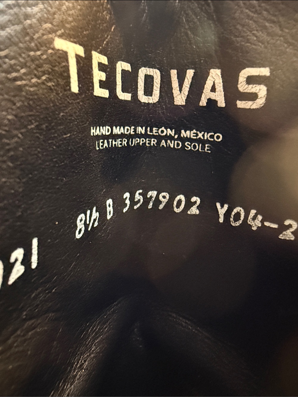 Tecovas sadie Black Leather Western Ankle Boots with Beige Stitching - Picture 7 of 7